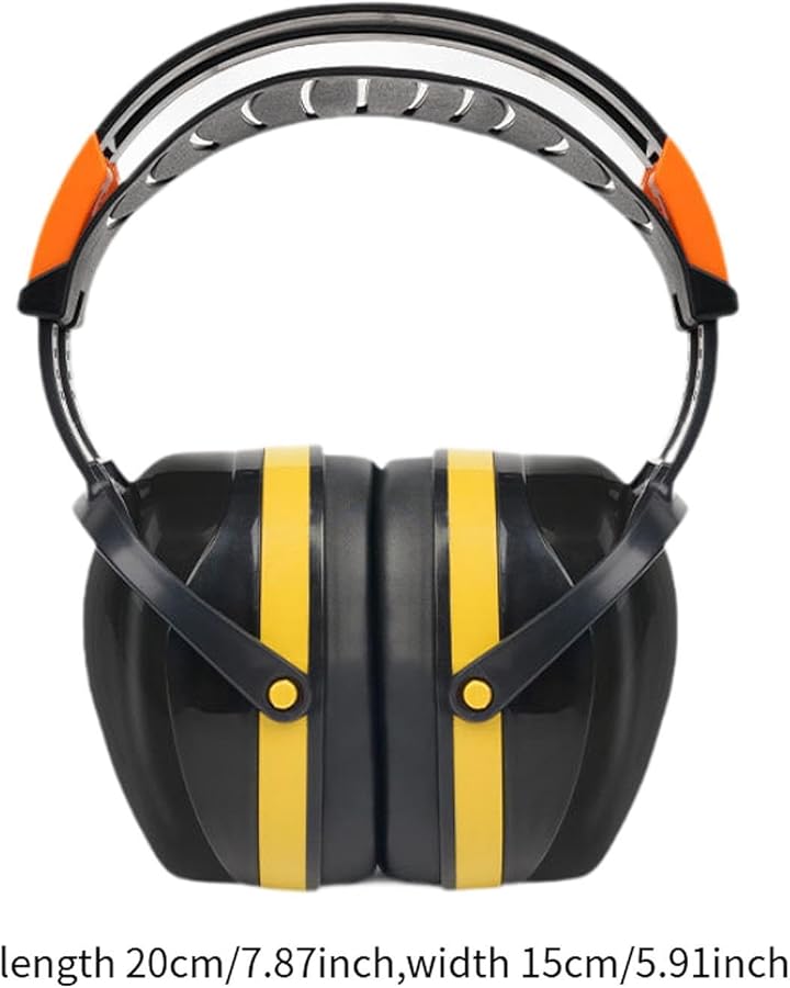 Yellow Noise Canceling Ear Muffs for Work Office Woodwork Home Hearing Protection - Image 2